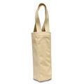 10oz Cotton Canvas Single Bottle Wine tote